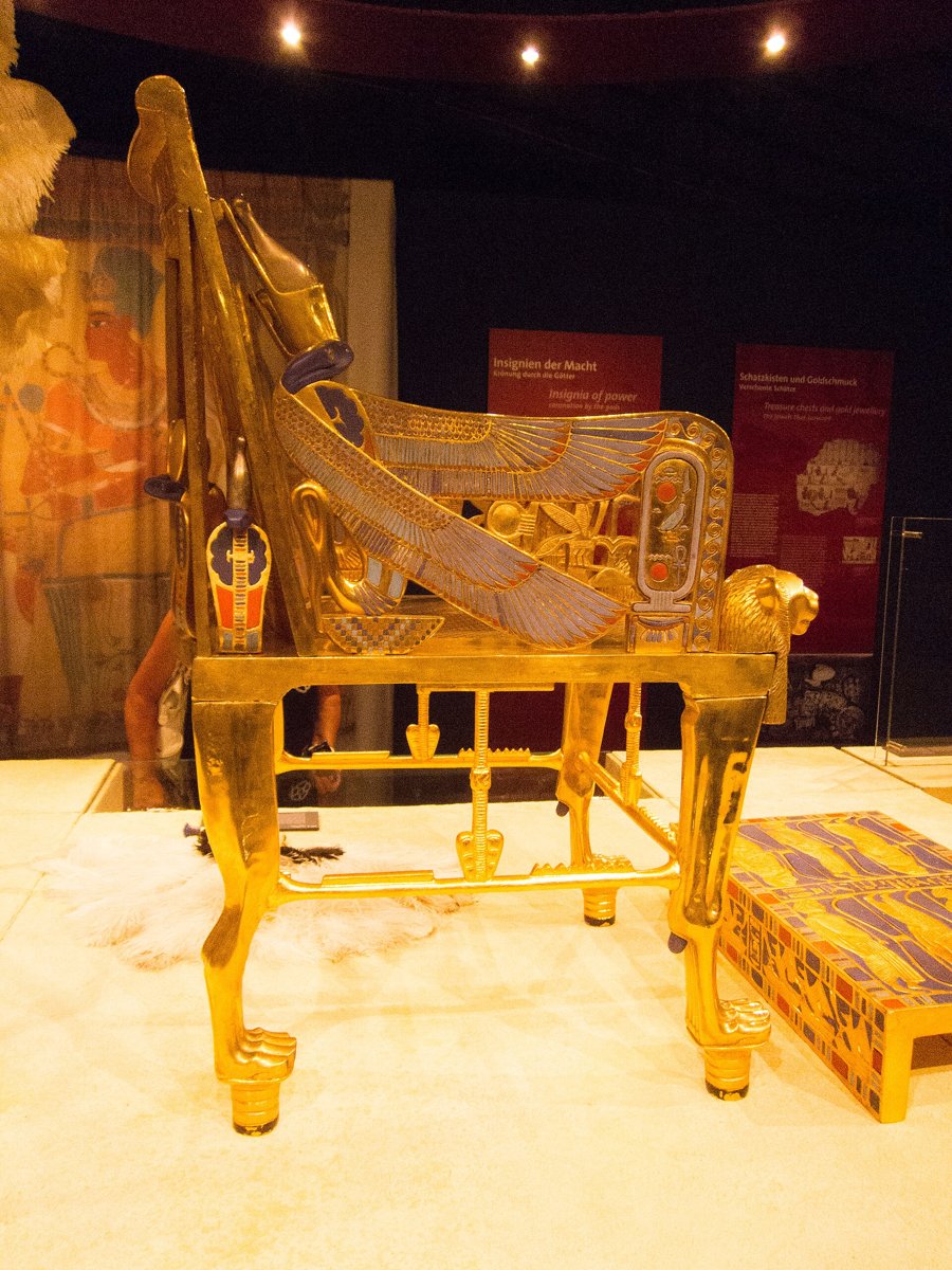 The golden throne of Tutankhamun, c. 1330 BCE. Photo: Thomas Quine, CC BY 2.0.
