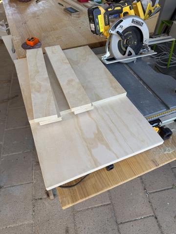 Ripping panel stock for the bracket chair.