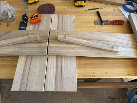 Tapered cleats in matched pairs.