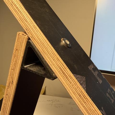 The two-piece printed frame at a corner: the easiest assembly of the four methods.